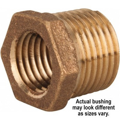 6123 (Holyoke) | 3/4X1/2 Thrd Brass Bushing | Brass Pipe Fittings | 3/4 X 1/2 | Brass