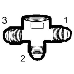 Brs FEM455-66812 (Holyoke) | 3/8X3/8X1/2X3/4FP FL Crs | Tube to Female Pipe Cross Adapter | 3/8 X 3/8 X 1/2 X 3/4FPT