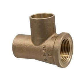 25597 (Mueller) | Tee Cast C X C X FPT ID (4712R-MMK) | Copper Fittings | Copper X Female Tee | 1 X 1 X 3/4