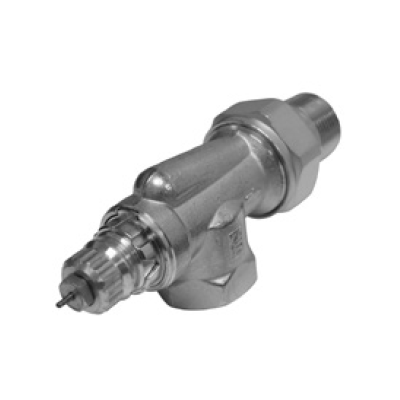 DF013G8013 (Danfoss) | RA 2000 1/2 Side Mount Angle 1.6 CV | Radiator Valves | Automatic Radiator Valve | FPT x MPT Union Tailpiece | 1/2