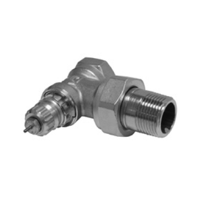 DF013G8014 (Danfoss) | RA 2000 1/2 Angle Valve 1.6 CV | Radiator Valves | Automatic Radiator Valve | FPT x MPT Union Tailpiece | 1/2