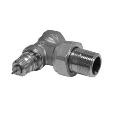 DF013G8019 (Danfoss) | RA 2000 3/4 Angle Valve 2.7 CV | Radiator Valves | Automatic Radiator Valve | FPT x MPT Union Tailpiece | 3/4