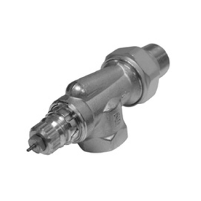 DF013G8030 (Danfoss) | RA 2000 1-1/4 Side Mount Angle 2.8 CV | Radiator Valves | Automatic Radiator Valve | FPT x MPT Union Tailpiece | 1-1/4