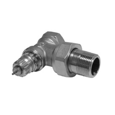 DF013G8031 (Danfoss) | RA 2000 1-1/4 Angle Valve 2.8 CV | Radiator Valves | Automatic Radiator Valve | FPT x MPT Union Tailpiece | 1-1/4