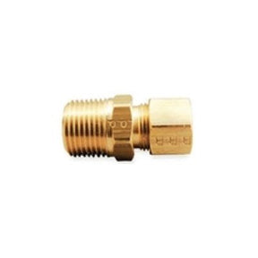 DYNCMC-64 (Dynacon) | Male Adapter 3/8 Comp X 1/4 MPT | Tubing Fittings - Pneumatic | Adapter | 3/8 Comp X 1/4 MPT | Brass