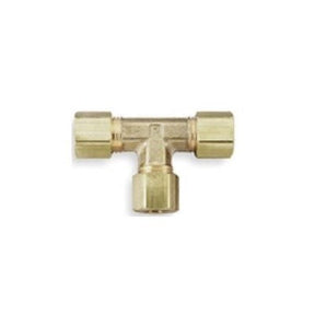 DYNCT-664 (Dynacon) | Compression Tee 3/8 X 3/8 X 1/4 Comp | Tubing Fittings - Pneumatic | Tee | 3/8 X 3/8 X 1/4 Comp | Brass