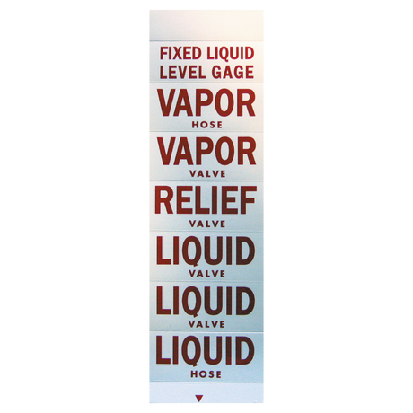 48045 (Mid America Graphics) Decal-Valve Id 1 X 3 Red On White