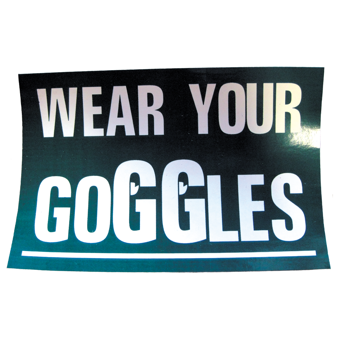 1465 (Mid America Graphics) Decal-Goggles 4 X 6 Green On White