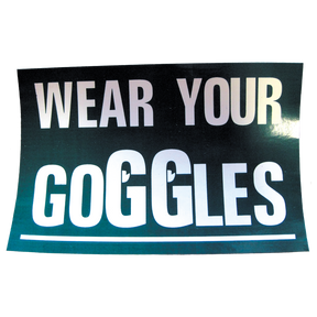 1465 (Mid America Graphics) Decal-Goggles 4 X 6 Green On White
