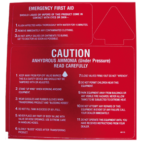 48115 (Mid America Graphics) Decal-3-Part Caution Red-White Letters