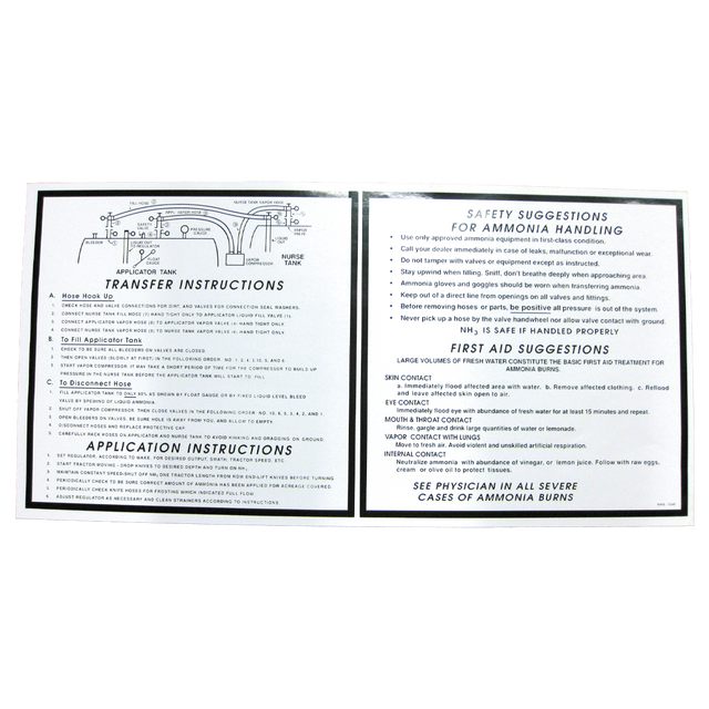 SAF9950 (Mid America Graphics) Decal-Trns/Inst 12-1/2 X 25 Grn On Wht