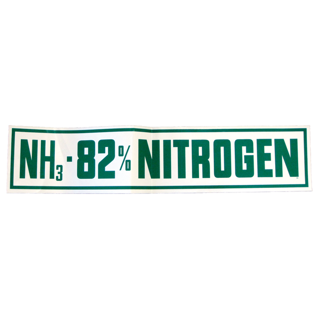 7131 (Mid America Graphics) Decal-82% Nitrogen 5 X 24 Green On Wht