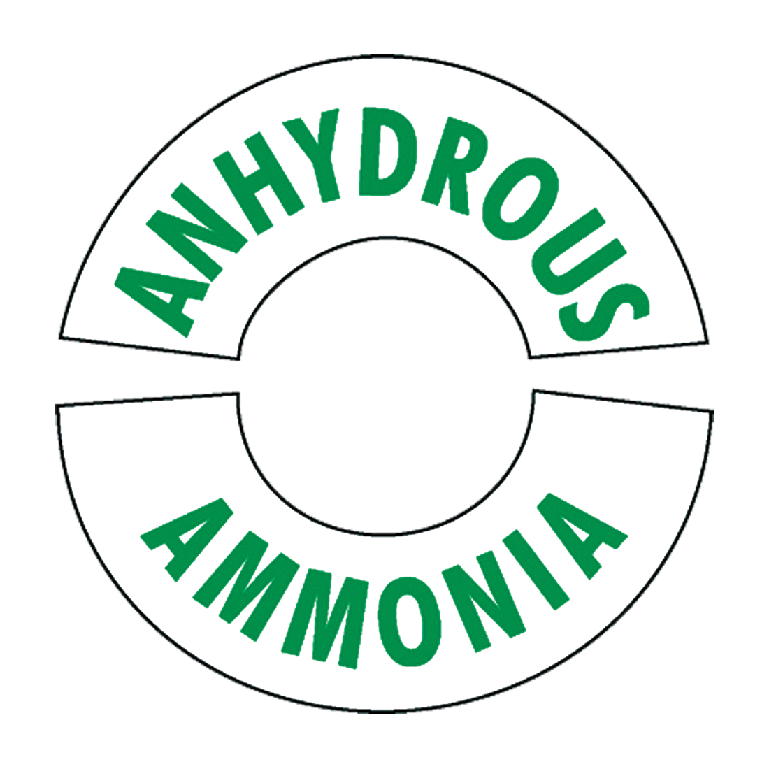 FE5022-HD | Decal-Anhyd Ammonia 4 Crv Grn Ltrs Wh Hd