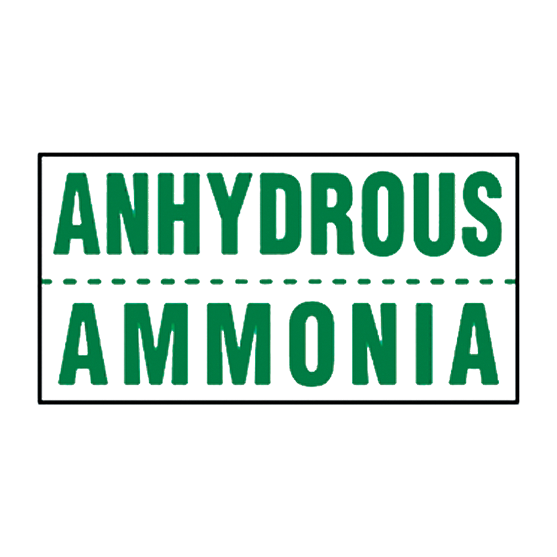 FE5025-HD | Decal-Anhyd Ammonia 4 Grn Ltrs 10X24 Hd