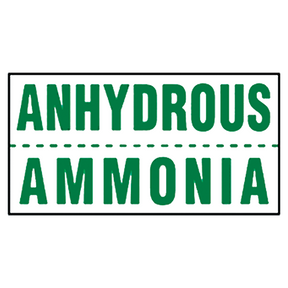 48225G (Mid America Graphics) Decal-Anhyd Amm 4 Grn Letrs 10X24