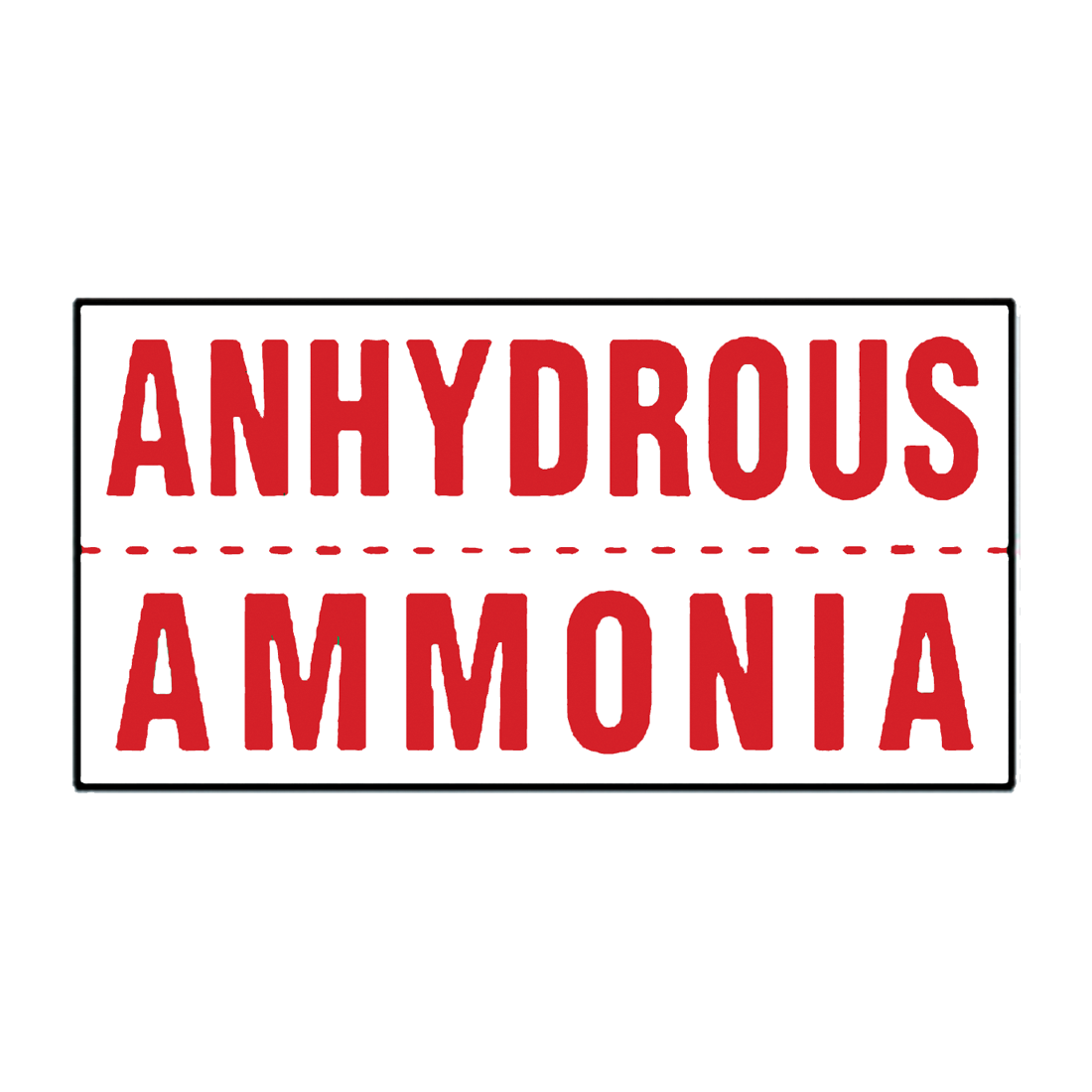 48225R (Mid America Graphics) Decal-Anhyd Amm 4 Red Letters 10 X 24