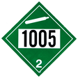 48065-1005 (Mid America Graphics) Decal-1005 Diam Liq Nh3 Grn Letrs On Wht