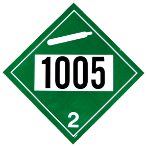 48065-1005 (Mid America Graphics) Decal-1005 Diam Liq Nh3 Grn Letrs On Wht