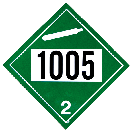 48065-1005 (Mid America Graphics) Decal-1005 Diam Liq Nh3 Grn Letrs On Wht
