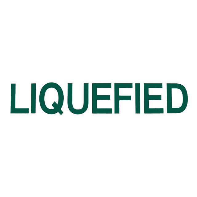 SAF26251 (Mid America Graphics) Decal-Liquefied 4 Letrs Grn On Wht 5X24