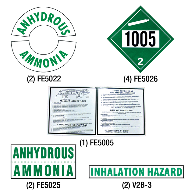 FE5030 (Mid America Graphics) Decal-Set For Nh3 Nurse Tanks