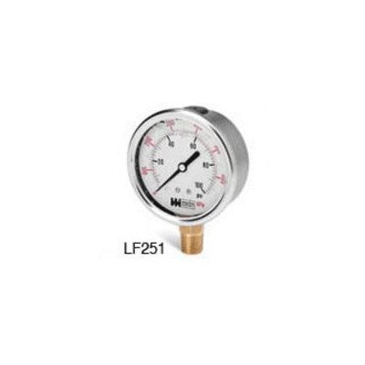 LF251-030-4B-U (Weiss) | Gauge | Liquid Filled 0-30# 1/4 Cbm-U | Liquid Filled Pressure Gauge | 1/4