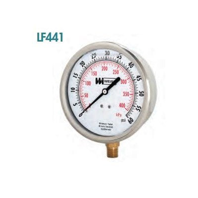 LF441- 100-4L (Weiss) | Gauge Liquid Filled 0-100# 1/4 LM | Liquid Fil