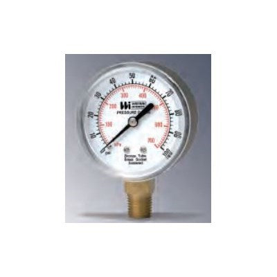 TL40-P100-4L (Weiss) | Gauge 4 0-100# 1/4 LM | Standard Pressure Gauge | 1/4