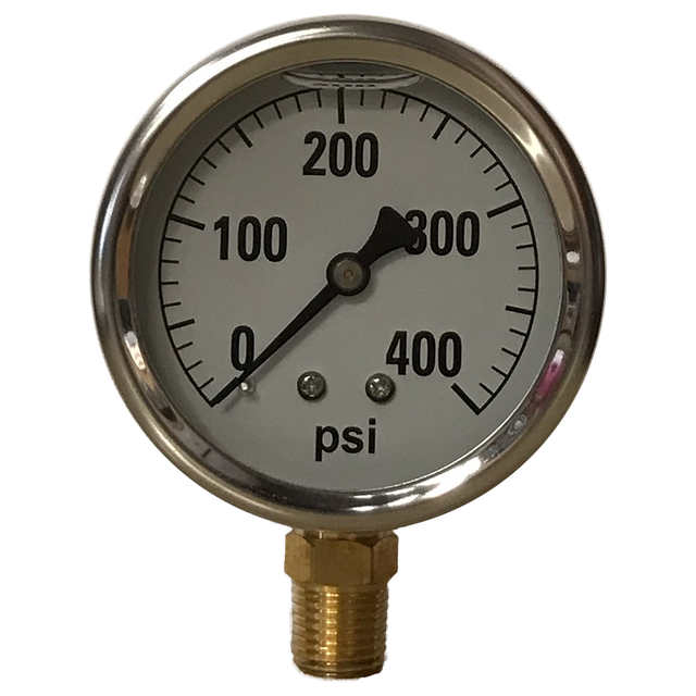 2141GXB400 | Gauge-1/4Mpt Brbtmmt 2-1/2Liq 0-400Psi