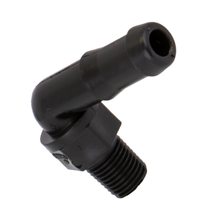 HB025/050-90 (Banjo) Barb-1/4 Mpt X 1/2 Hb 90Deg