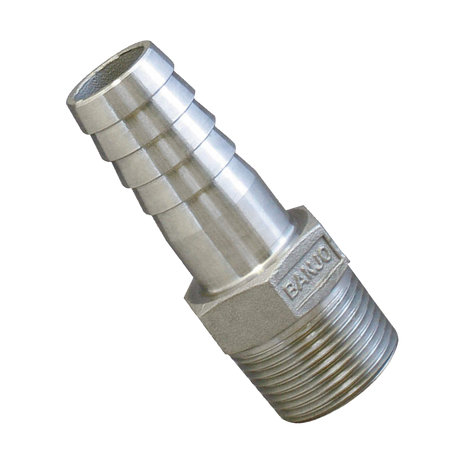 316-A38 (Banjo) Barb-3/8 Mpt X 3/8 Hb Ss
