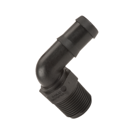 HB075-90 (Banjo) Barb-3/4 Mpt X 3/4 Hb 90Deg