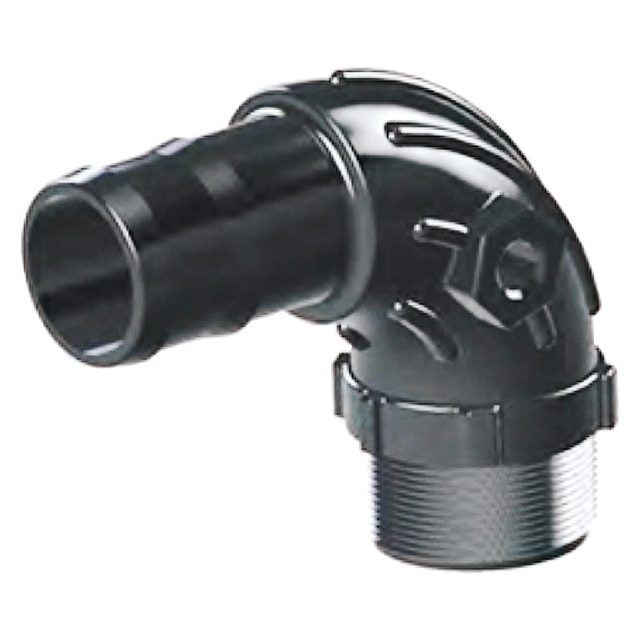 HB300SW90 (Green Leaf) Sweep-Hose Barb Elbow 3 Mnpt X 3 Hb