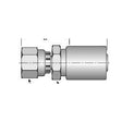 7661-08FJ08TY (Parker Hose - Dayco) 1/2 In. ID x 1/2 In. Fem Flare Swivel