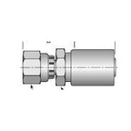 7661-08FJ08TY (Parker Hose - Dayco) 1/2 In. ID x 1/2 In. Fem Flare Swivel