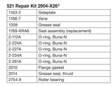 2906-X26 (Corken) Kit-Repair 3 Nh3/Lp