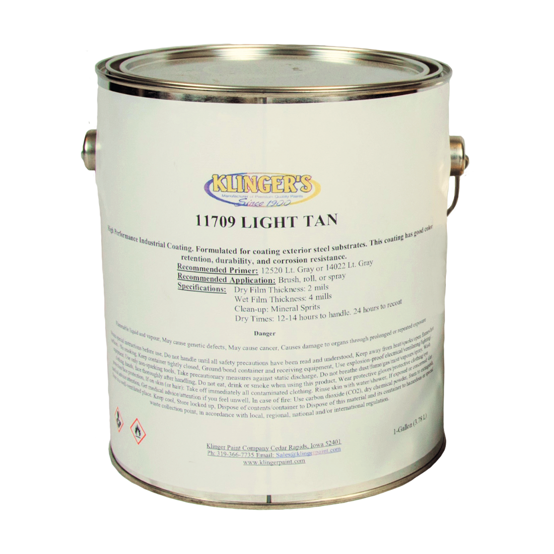 K11709 (Klinger Paint) Paint-Klinger Light Tan Tank Enamel Gal