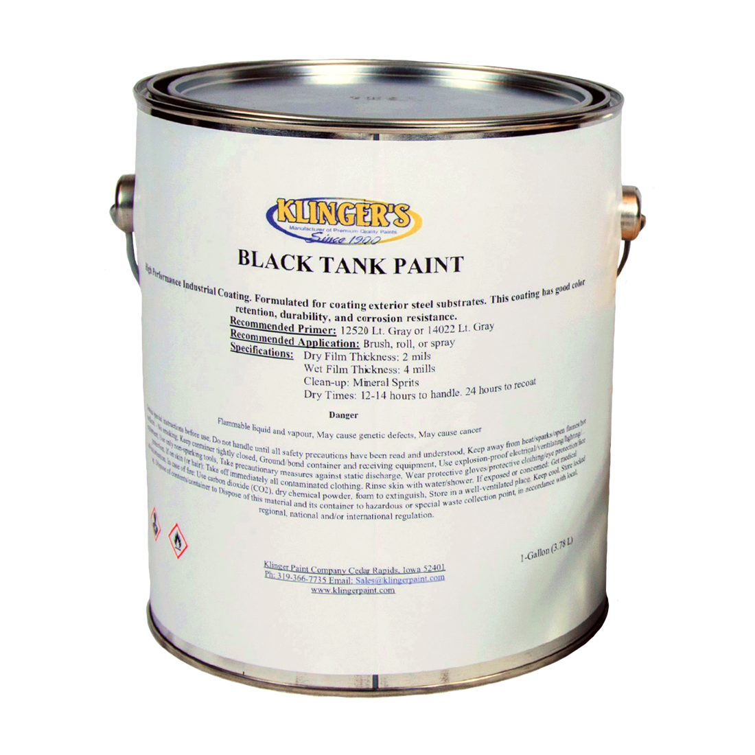 18704 (Klinger Paint) Paint-Klinger Black Tank Enamel Gal