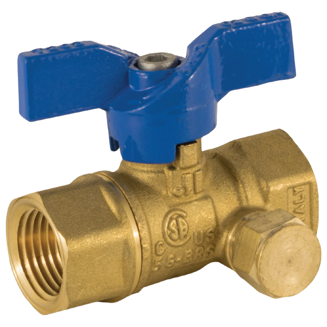 102-301 (Jomar Valve) Valve-Ball 1/4 Fip 2 Pc 600 Wog Side Tap