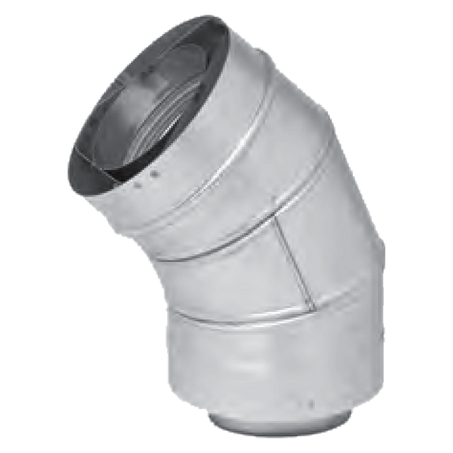 4CGV45L (Metal-Fab) Venting-Cat3 Ss 4 45Deg Elb Fixed