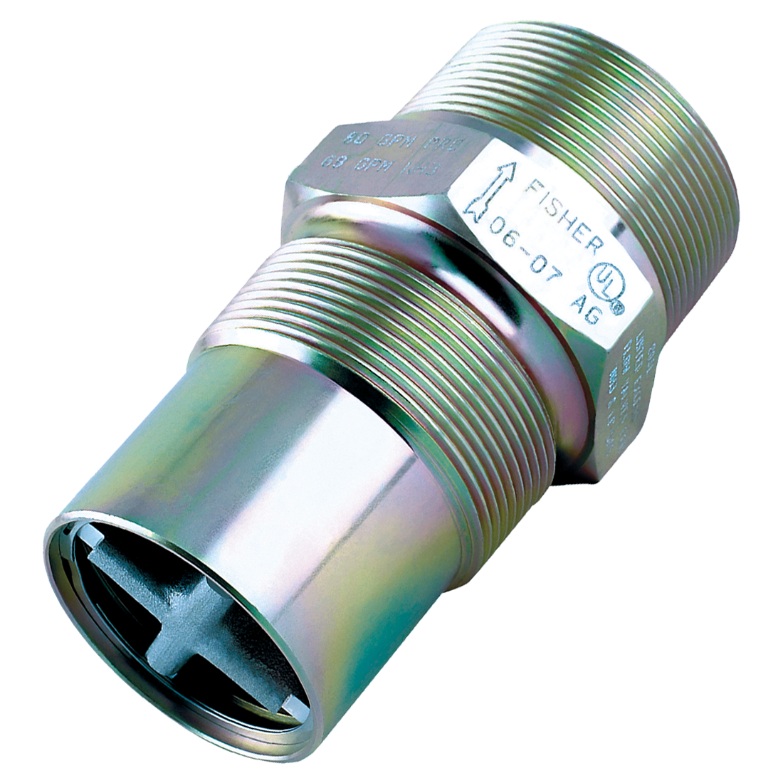 F191 (Fisher) Valve-Ex Flo 2 Mpt X 1-1/4Fpt 105Gpm Stl