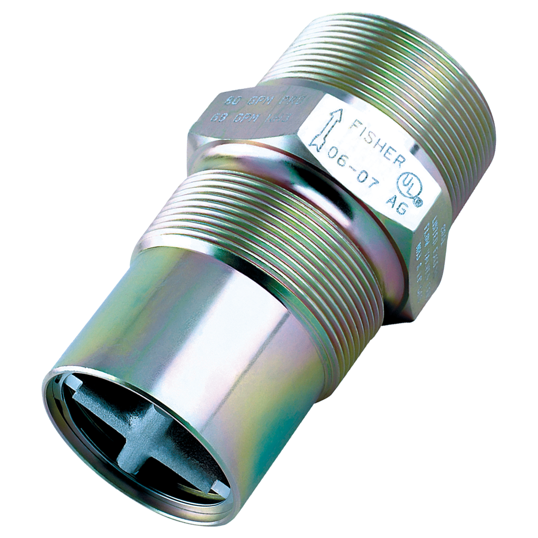 F194 (Fisher) Valve-Ex Flo 3 Mpt X 2 Mpt 165 Gpm Stl