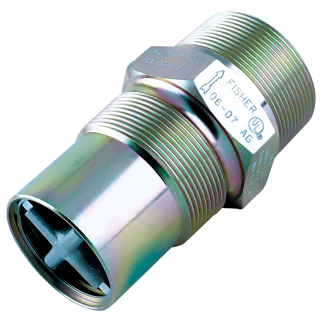 F198 (Fisher) Valve-Ex Flo 3 Mpt X 2 Fpt 165 Gpm Stl