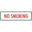 M23-BB (Douglass) Sign-Metal No Smoking 3 Ltrs Red On Wht