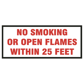 M39-B (Douglass) Sign-Metal No Smoking Or Opn Flme 4Ltrs