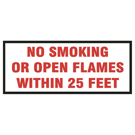 M39-B (Douglass) Sign-Metal No Smoking Or Opn Flme 4Ltrs