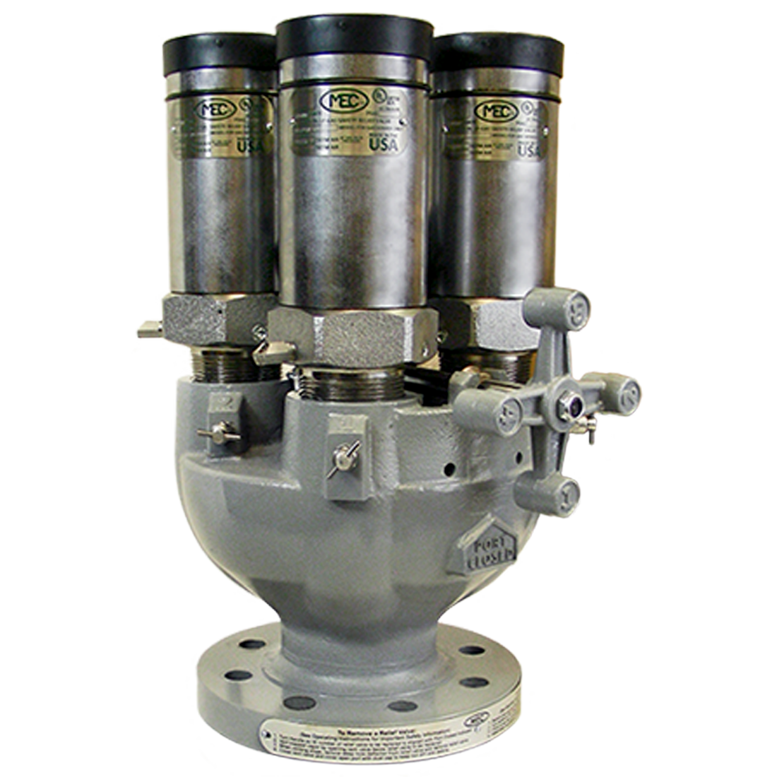 ME904S-3F/250CN (Marshall Excelsior) Manifold-Rel Vlv 4Por 3Flg 4Rlf 250Psi