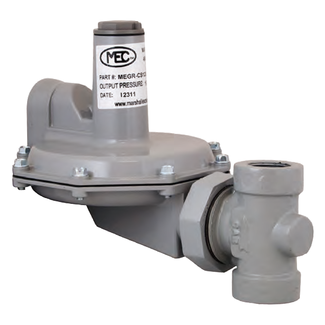 MEGR-CS1200IR6EC6 (Marshall Excelsior) Regulator-Ind 2Nd 1-1/4Fpt 1/2Orf 6-14Wc