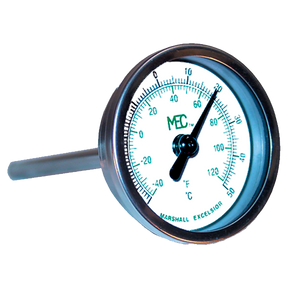 MEJ700 (Marshall Excelsior) Thermometer-2 Dial Ss 1/2 Mpt 4 Probe