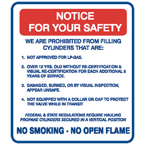P102 (Douglass) Decal-Vinyl Notice Your Red/Blu/Wht